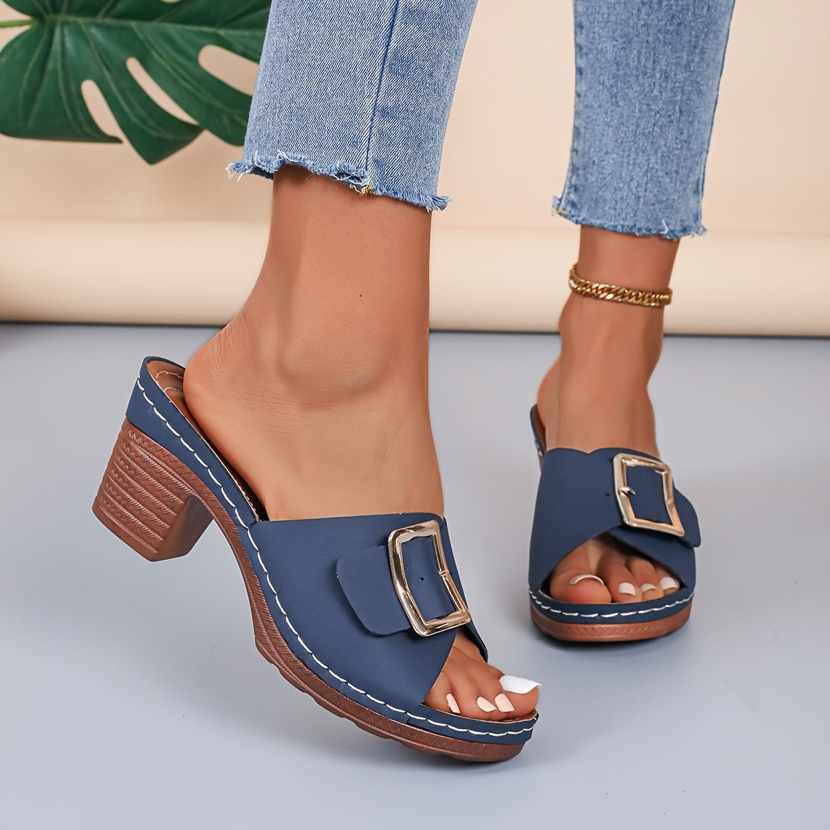 Women's Flat Strap Sandals — side view