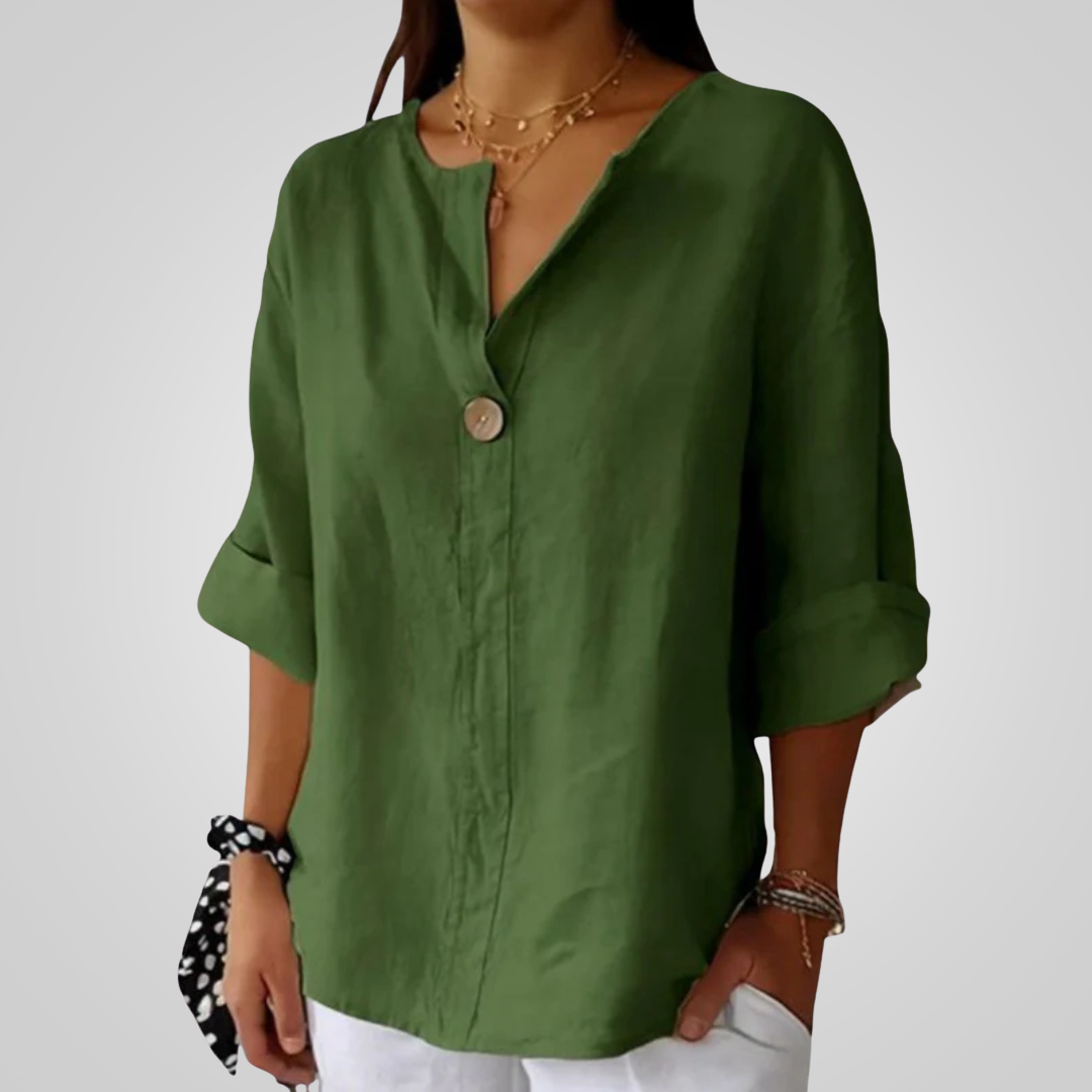 Women's Lightweight Linen Shirt — front view