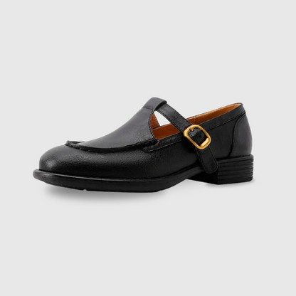 Women's Retro T-Strap Mary Jane Round Toe Low Heel — front view