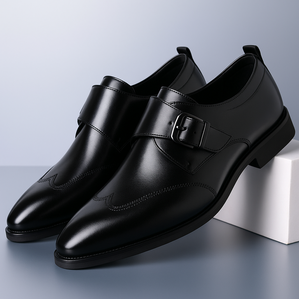 Men's Vegan Leather Lace-Up Dress Shoes — product view