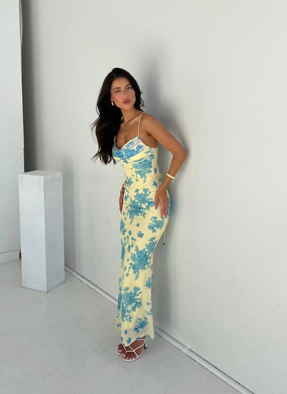 Women's Floral Wedding Guest Maxi Dress — product view
