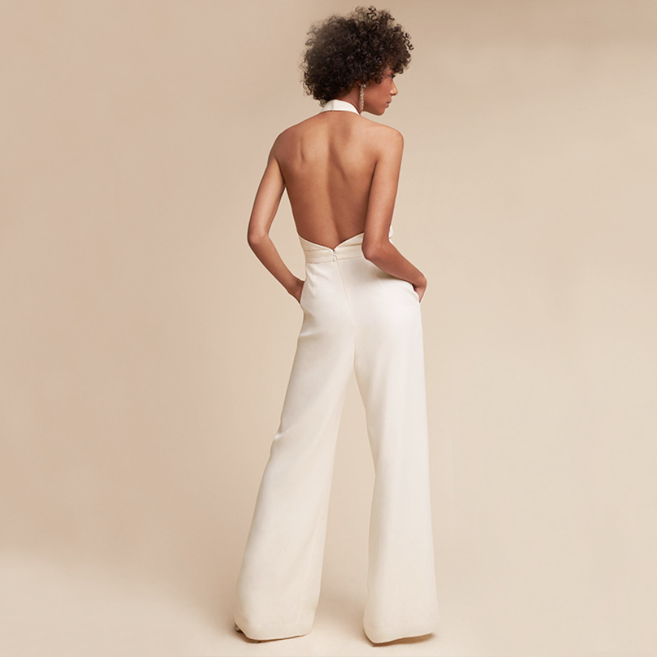 Women's Wide-Leg Formal Evening Jumpsuit — side view