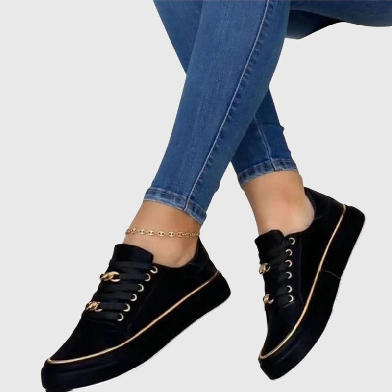 Women's Lace-Up Sneakers Arch Support — product view