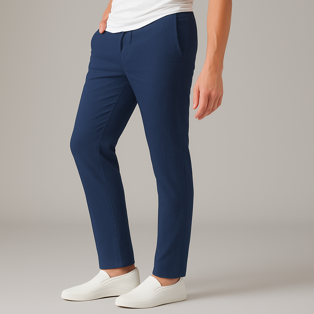 Bastian Drawstring Linen Pants — side view