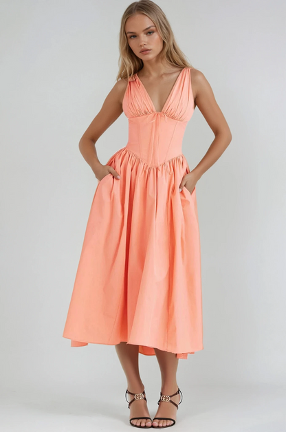 Women's Flowy Vacation Summer Dress — detail view