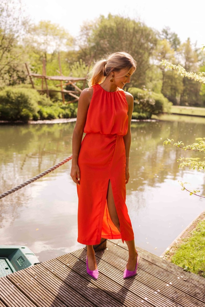 Women's Summer Casual Midi Dress — close-up