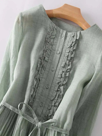 Women's Vintage Everyday Midi Dress — side view