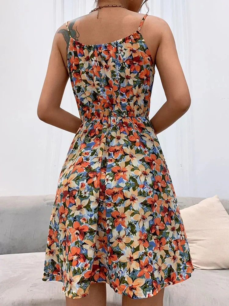 Women's Floral Summer Maxi Dress — detail view