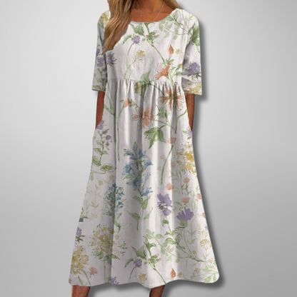 Women's Floral Print Midi Dress — side view