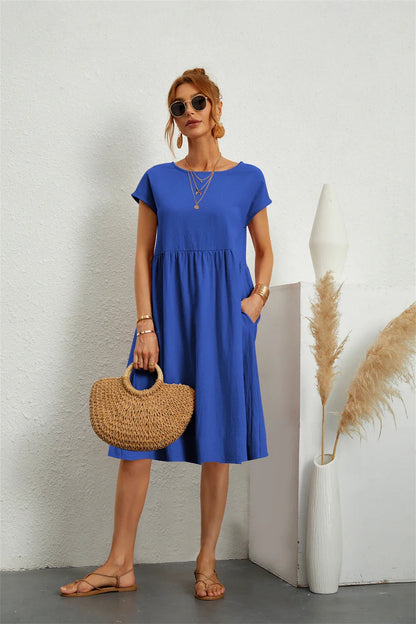 Women's Pocket Casual Day Midi Dress — detail view
