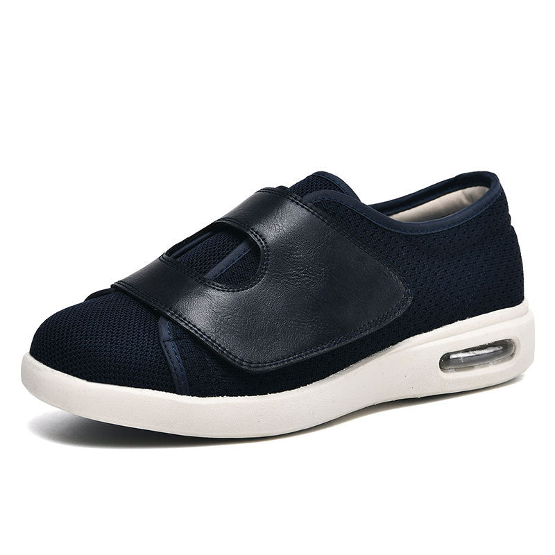 Women's Wide Fit Velcro Slip-On Walking Sneakers — side view