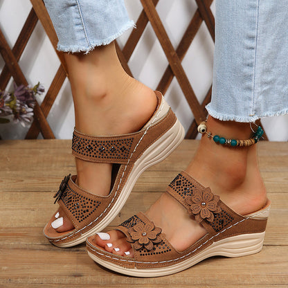 Women's Wedge Slides — product view