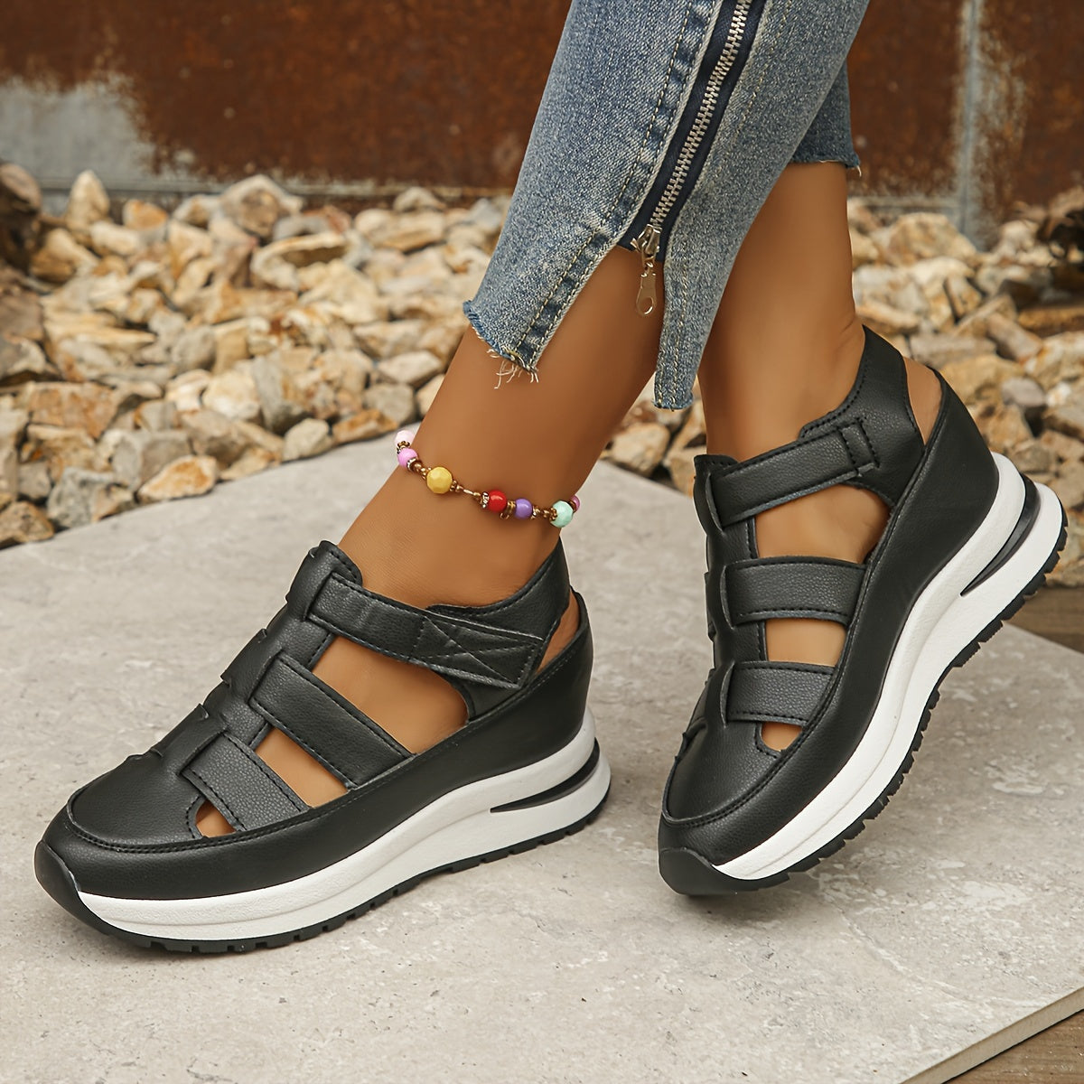 Women's Platform Adjustable Sandals — detail view