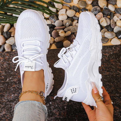 Chunky Mesh Lace-Up Sneakers for Women