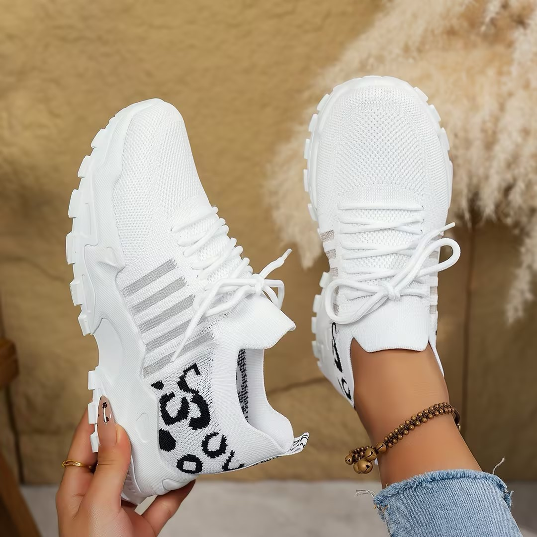 Chunky Mesh Lace-Up Sneakers for Women