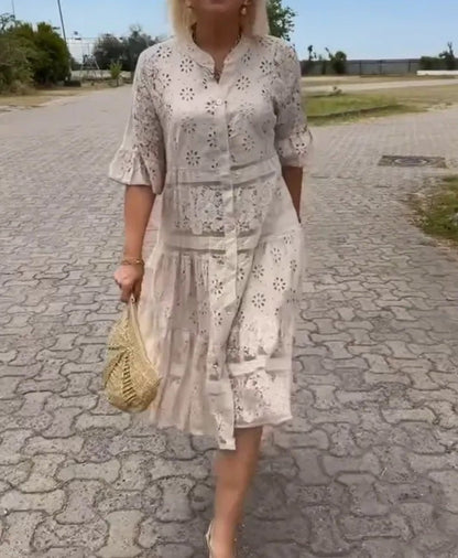 Women's Floral Summer Midi Dress — front view