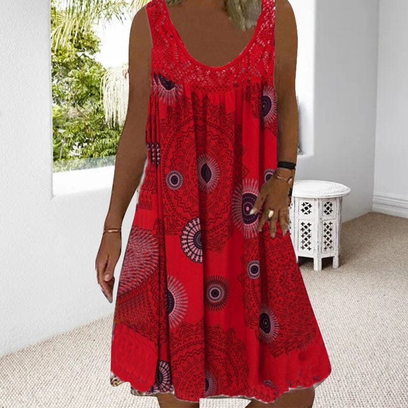 Women's Sleeveless Summer Midi Dress — side view