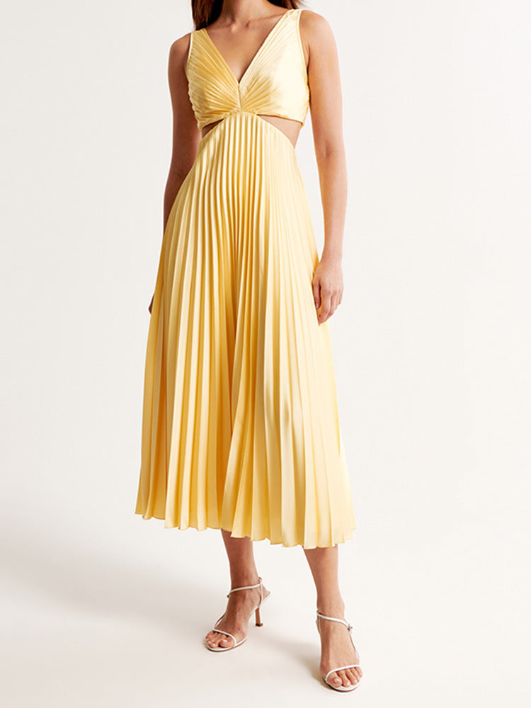 Women's V-Neck Wedding Guest Maxi Dress — detail view
