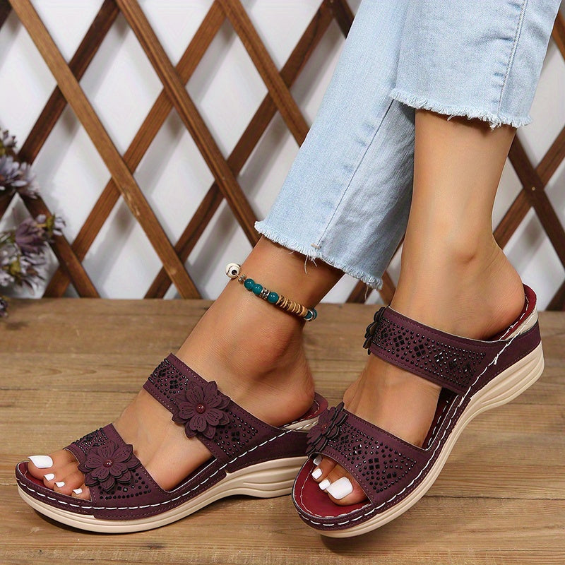 Women's Wedge Slides — front view