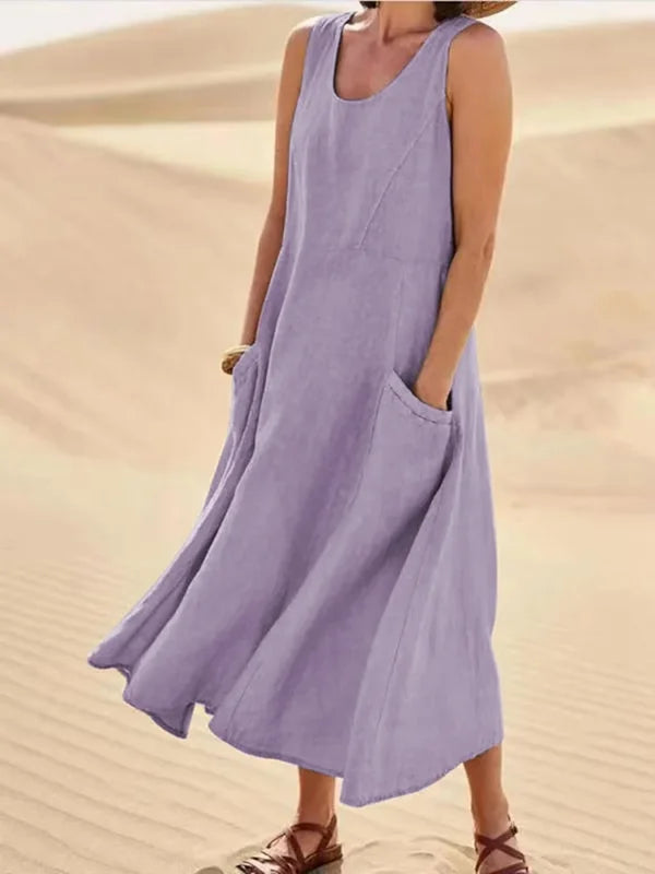 Women's Everyday Casual Midi Dress — close-up