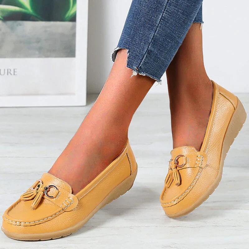 Women's Tassel Slip-On Loafers — front view