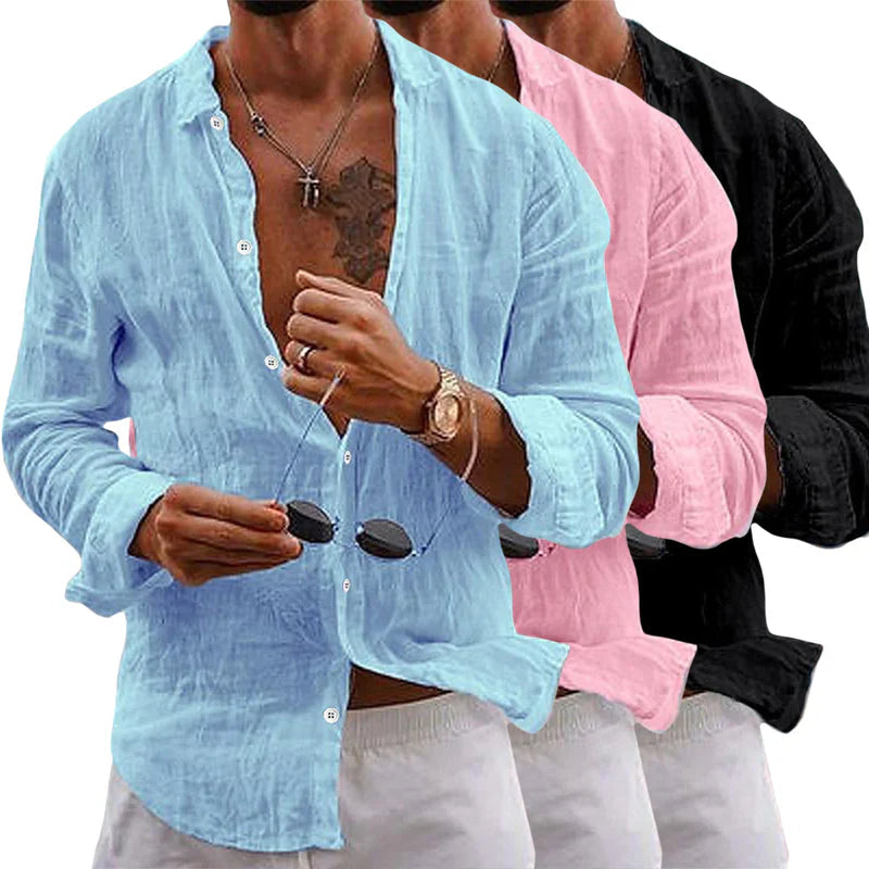 Men's Premium Linen Shirt — detail view