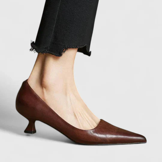 Women's Pointed-Toe Slingback Kitten Heels — product view