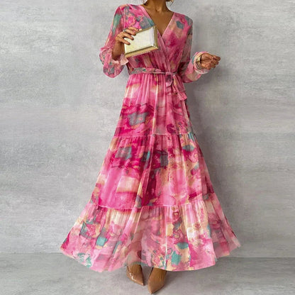 Women's Floral Garden Party Maxi Dress — close-up
