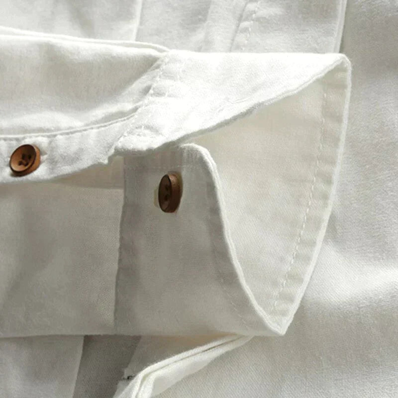 Button-Up Linen Shirt for Men