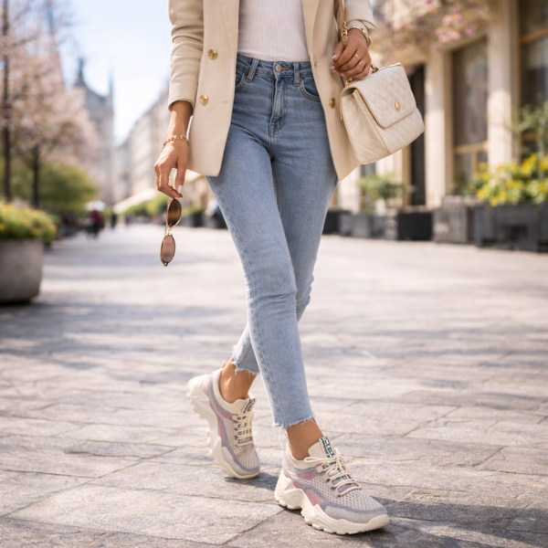 Women's Breathable Mesh Walking Sneakers — front view