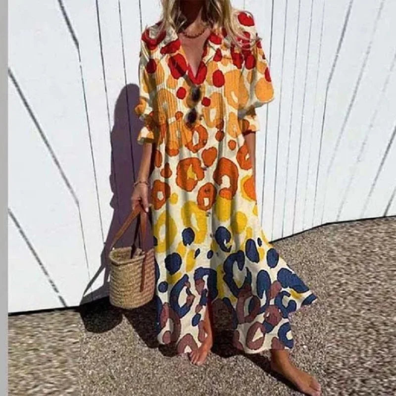Women's Boho Flowy Vacation Maxi Dress — product view