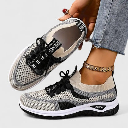 Women's Mesh Lace-Up Sneakers — front view