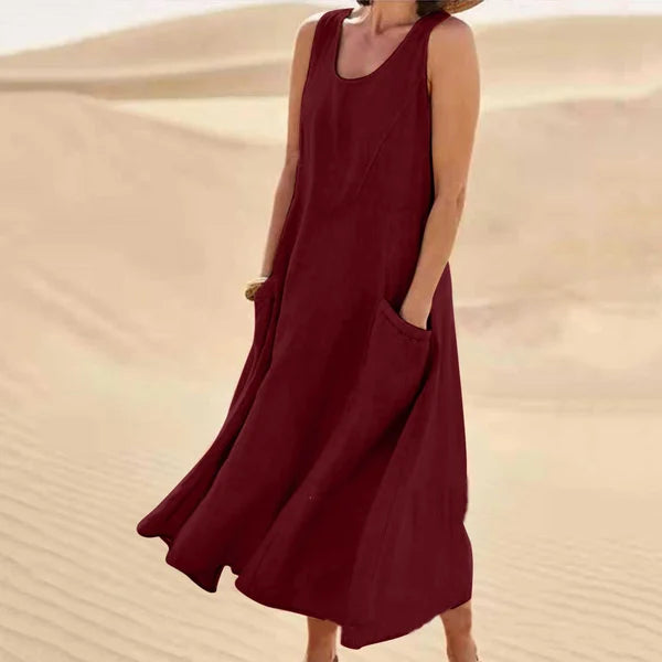 Women's Everyday Casual Midi Dress — front view