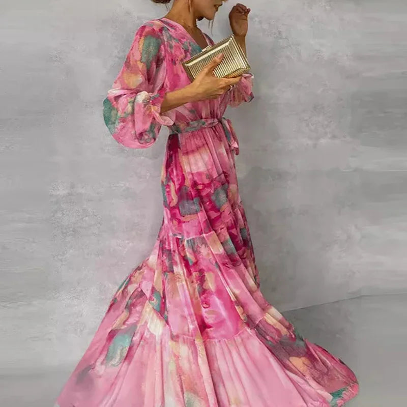 Women's Floral Garden Party Maxi Dress — detail view