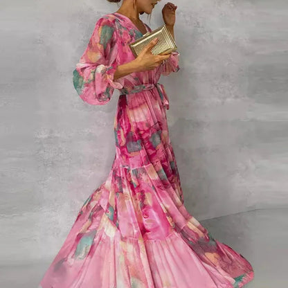 Women's Floral Garden Party Maxi Dress — detail view