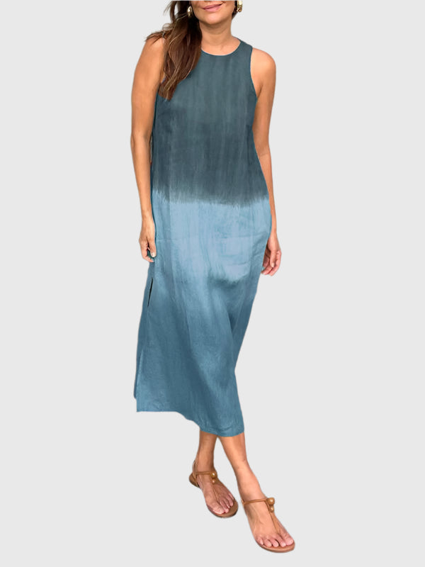 Women's Printed Casual Summer Midi Dress — close-up