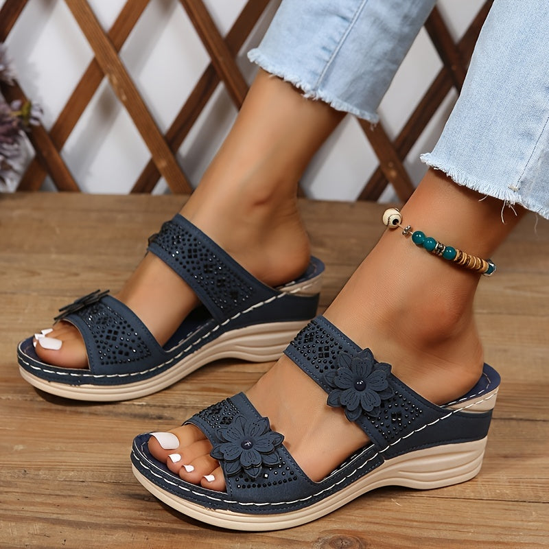 Women's Wedge Slides — product view