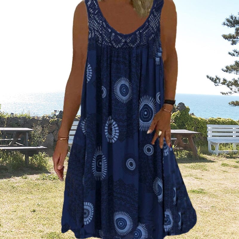 Women's Sleeveless Summer Midi Dress — side view