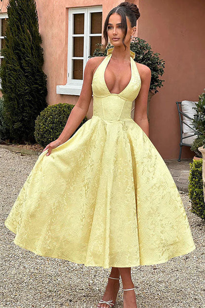 Women's Jacquard Formal Evening Maxi Dress — product view