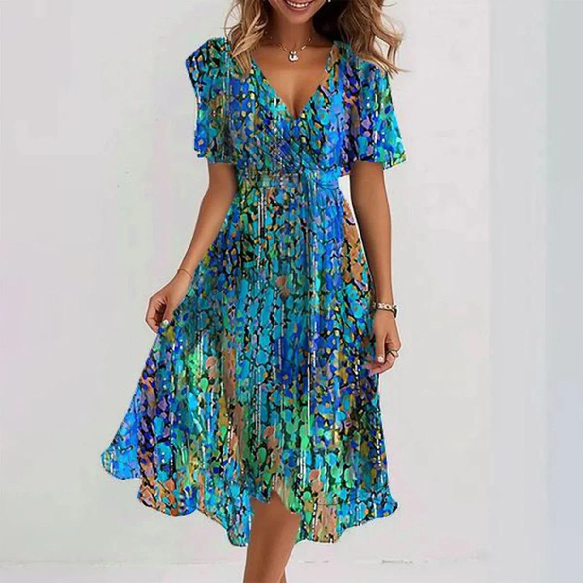 Women's Flowy Summer Midi Dress — product view