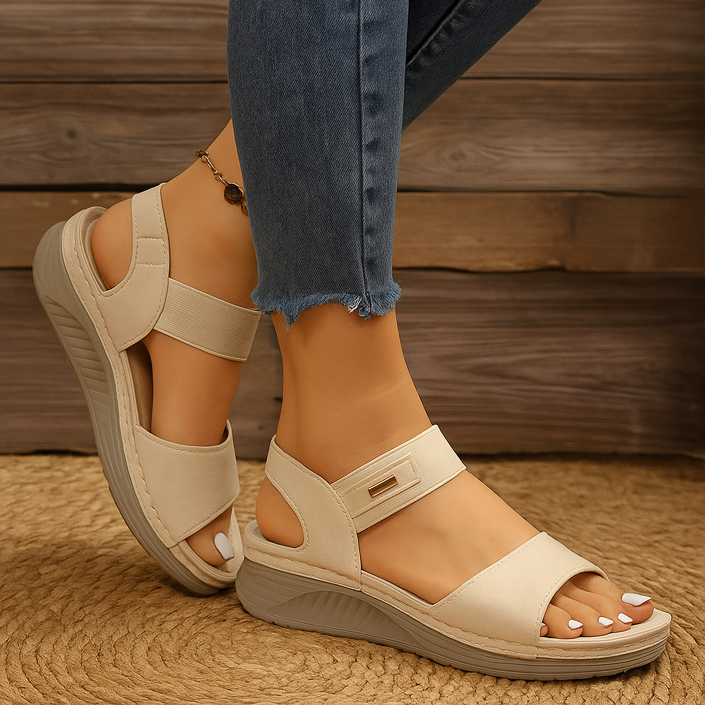 Women's Adjustable Flat Sandals — close-up