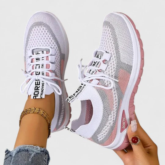 Women's Mesh Lace-Up Sneakers — detail view