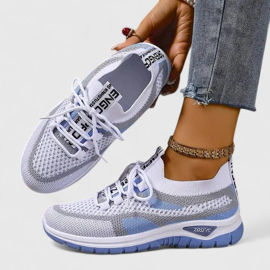 Women's Mesh Lace-Up Sneakers — close-up