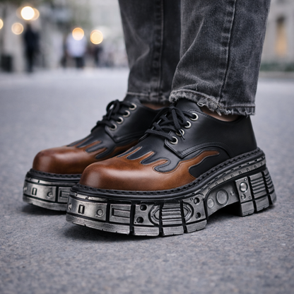 Men's Leather Platform Boots — product view