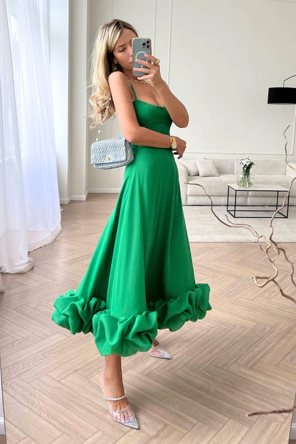Women's Flowing Wedding Guest Maxi Dress — front view