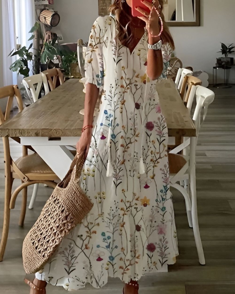 Women's Boho Flowy Maxi Dress — product view