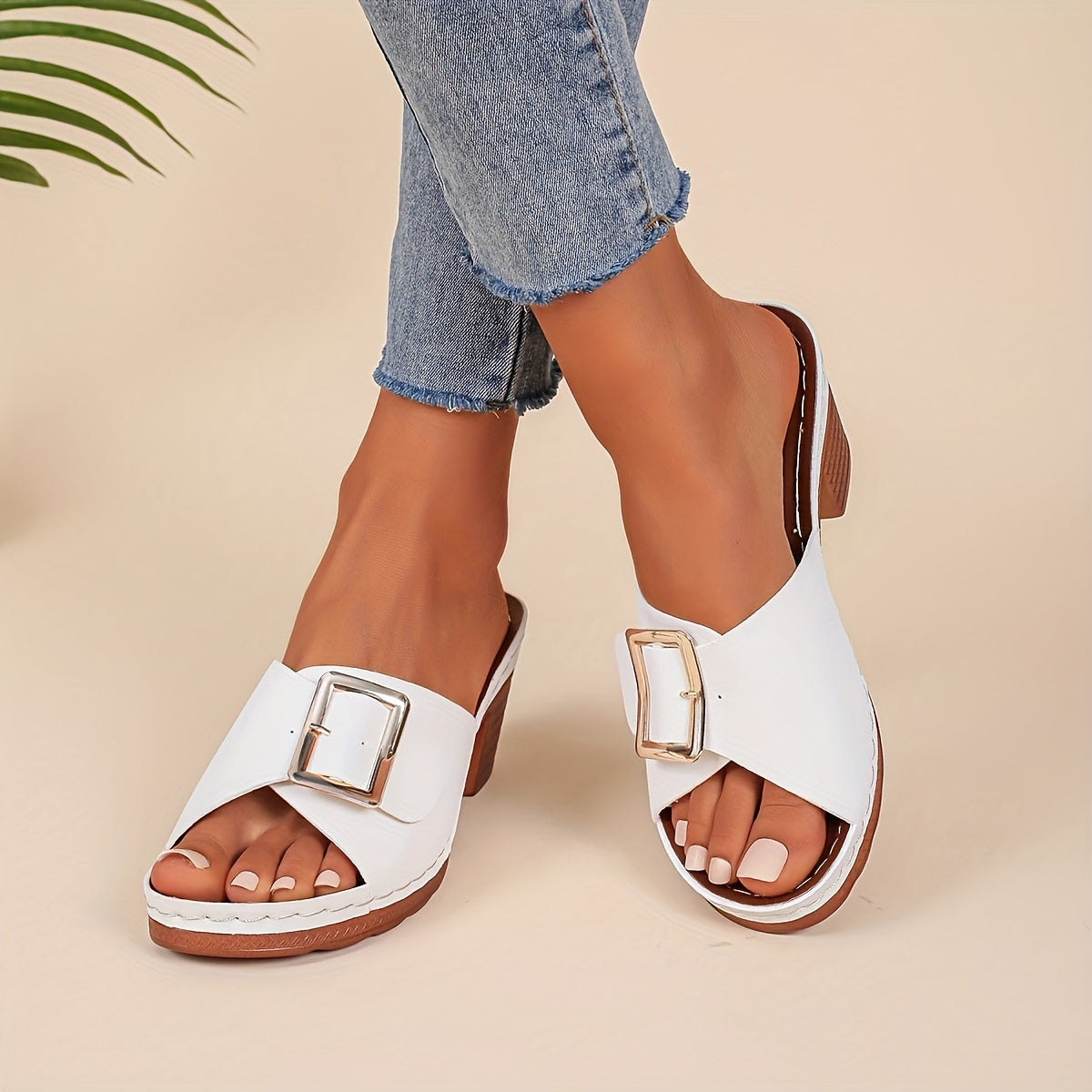 Women's Flat Strap Sandals — front view