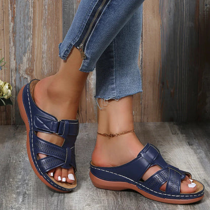 Women's Contoured Orthopedic Wedge Sandals — detail view
