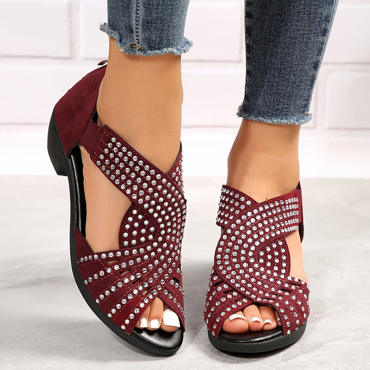 Women's Adjustable Flat Sandals — front view