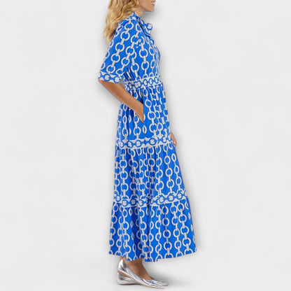 Women's Chain Pattern Day-to-Dinner Midi Dress — product view